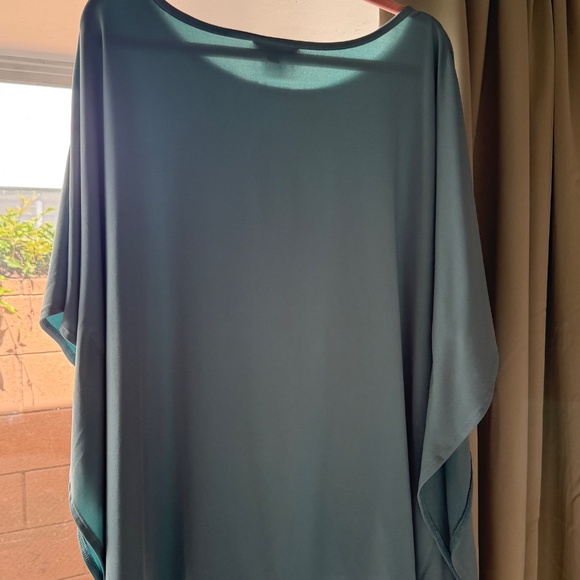Alfani Teal Stretch Poncho Style with Butterfly Sleeves Size L - Picture 2 of 6